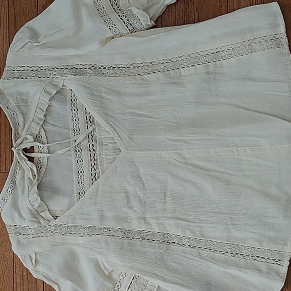 American Eagle Outfitters Bohemian Embroidered Top Blouse S - Picture 13 of 13